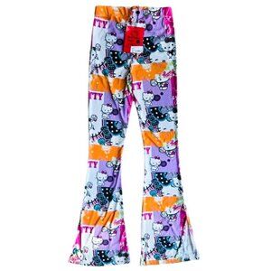Hello Kitty Print Pants New Womens Size 6 Sanrio Flared Yoga NGOrder